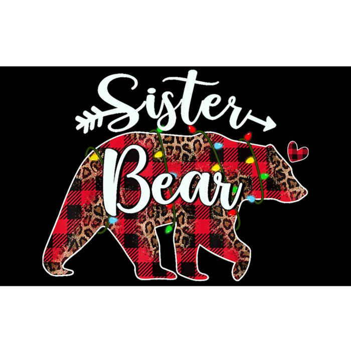 Sister Bear Red Buffalo Plaid Christmas Pajama Xmas Family Bumper Sticker