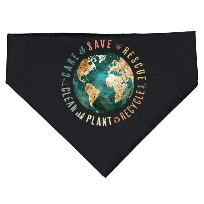 Save Bees Rescue Animals Recycle Plastic USA-Made Doggie Bandana