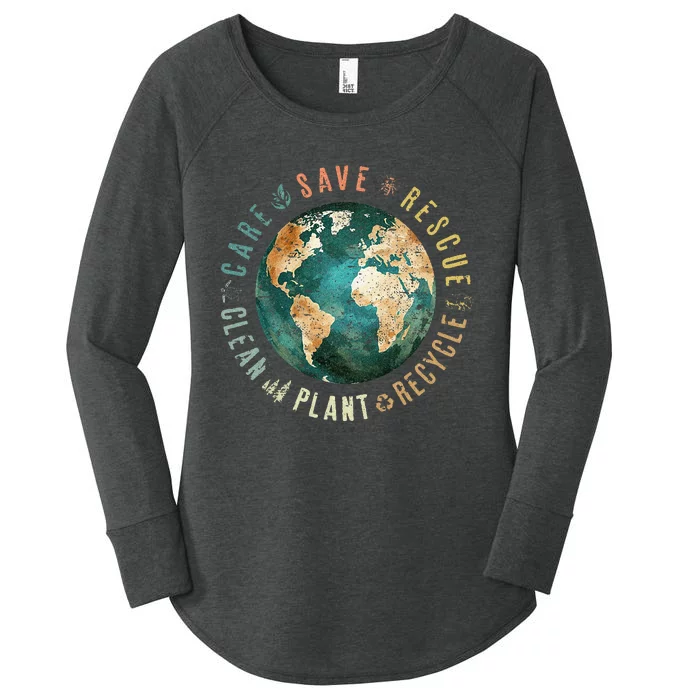 Save Bees Rescue Animals Recycle Plastic Women's Perfect Tri Tunic Long Sleeve Shirt