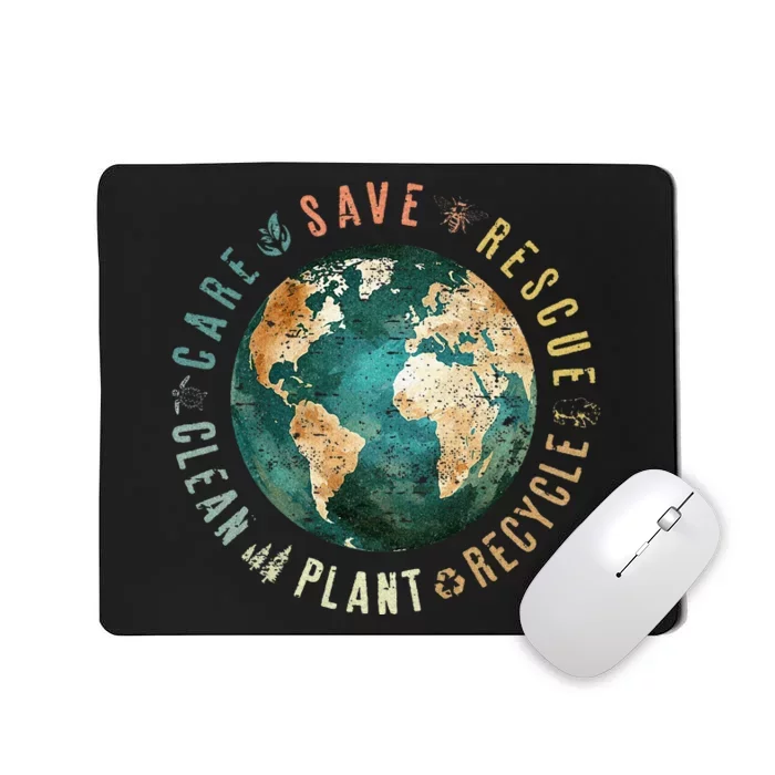 Save Bees Rescue Animals Recycle Plastic Mousepad