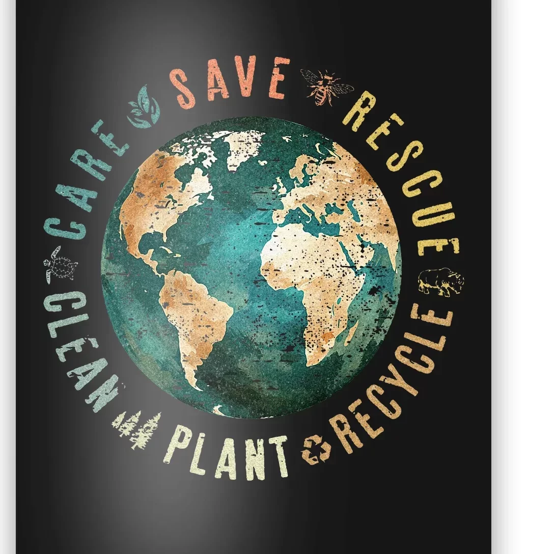 Save Bees Rescue Animals Recycle Plastic Poster