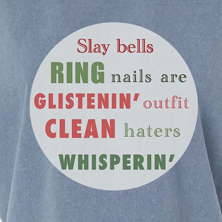 Slay Bells Ring Saying Garment-Dyed Women's Muscle Tee