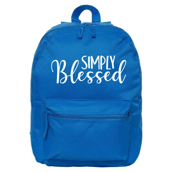 Simply Blessed Religious Christian Give Thanks And Positivity Gift 16 in Basic Backpack