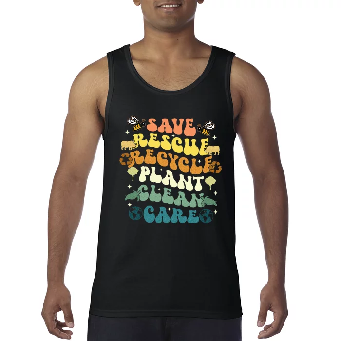 Save Bees Rescue Animals Recycle Tank Top