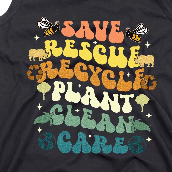 Save Bees Rescue Animals Recycle Tank Top