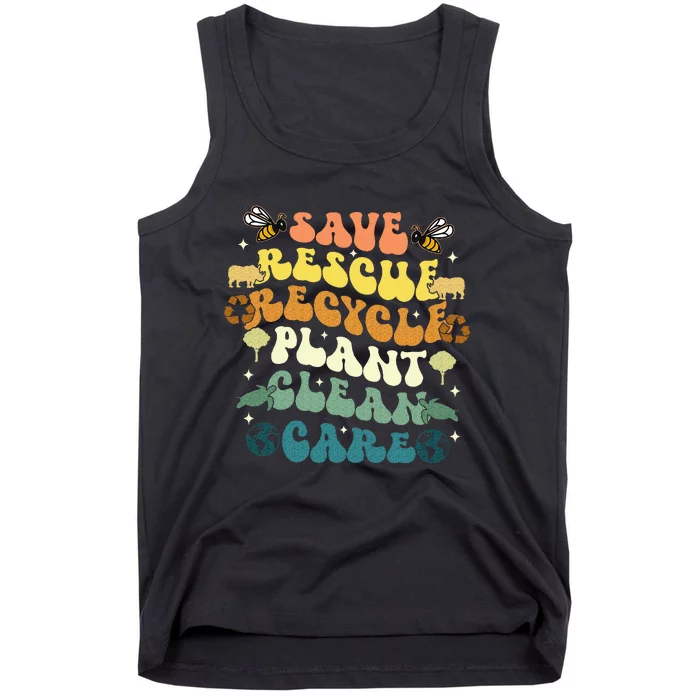 Save Bees Rescue Animals Recycle Tank Top