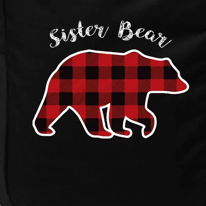 Sister Bear Red Plaid Christmas Pajama Gift Impact Tech Backpack