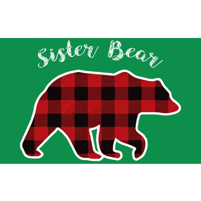 Sister Bear Red Plaid Christmas Pajama Gift Bumper Sticker