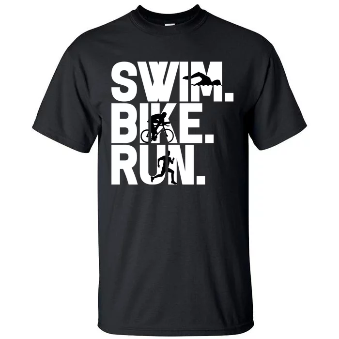 Swim Bike Run Triathlon Triathlete Athletics Gift Tall T-Shirt