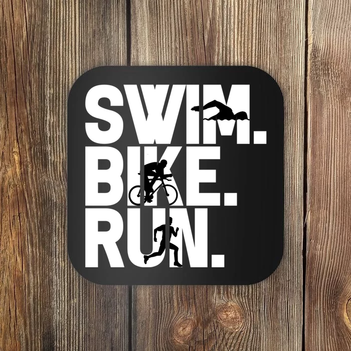 Swim Bike Run Triathlon Triathlete Athletics Gift Coaster