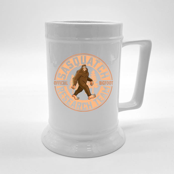 Sasquatch Bigfoot Research Team Men Women Kids Front & Back Beer Stein