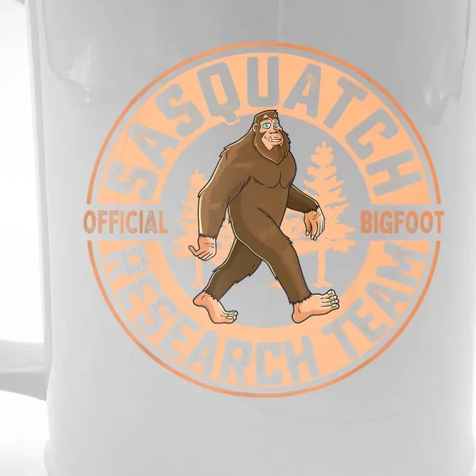 Sasquatch Bigfoot Research Team Men Women Kids Front & Back Beer Stein