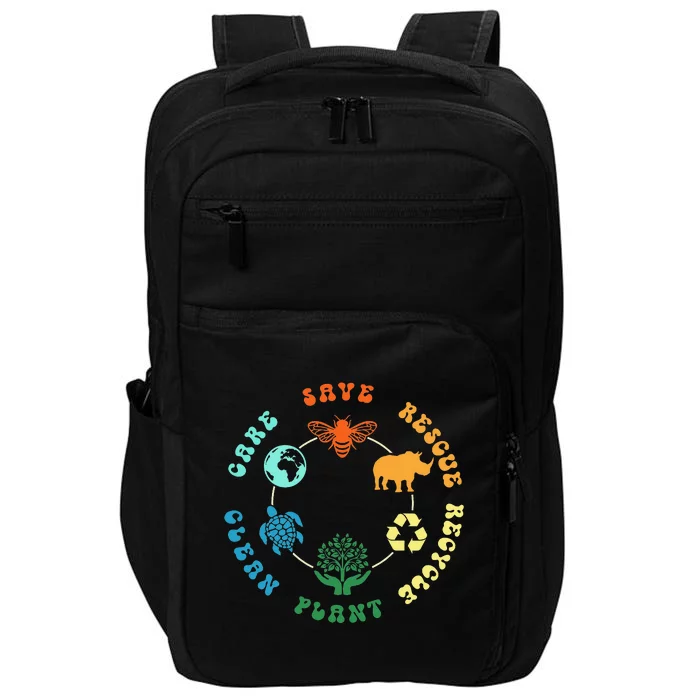 Save Bees Rescue Animals Recycle Plastic Impact Tech Backpack