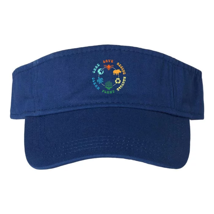 Save Bees Rescue Animals Recycle Plastic Valucap Bio-Washed Visor