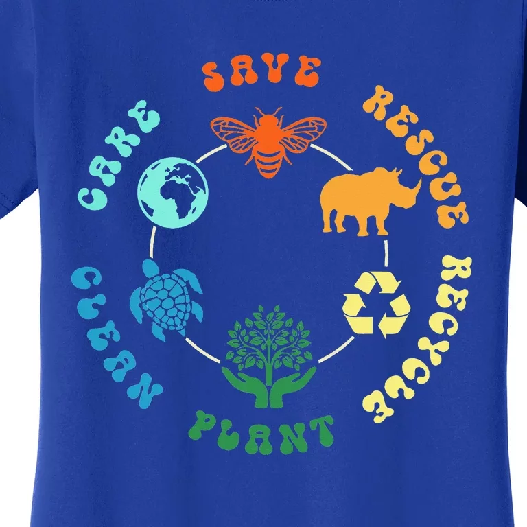 Save Bees Rescue Animals Recycle Plastic Women's T-Shirt