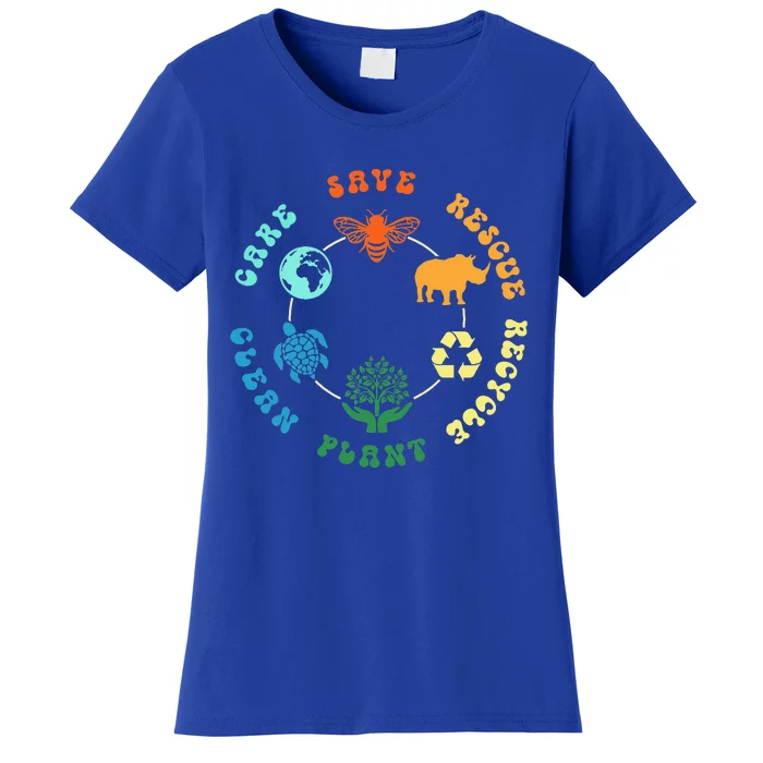 Save Bees Rescue Animals Recycle Plastic Women's T-Shirt