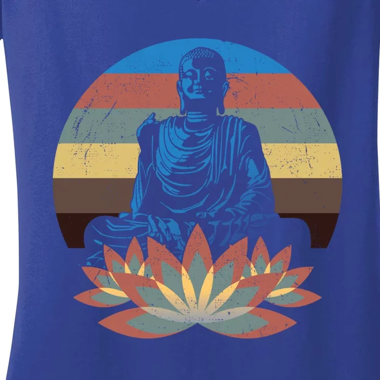 Sleeping Buddha Relaxing Meditation Gift Design Idea Gift Women's V-Neck T-Shirt