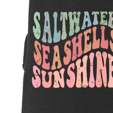 Summer Beach Retro Style Saltwater Seashells Sunshine Doggie 3-End Fleece Hoodie