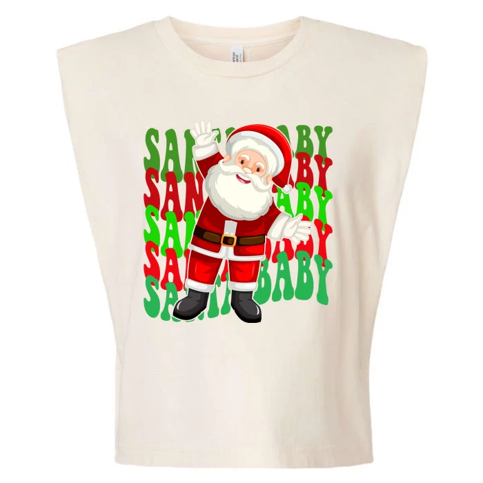 Santa Baby Retro Holiday Festive Cute Garment-Dyed Women's Muscle Tee