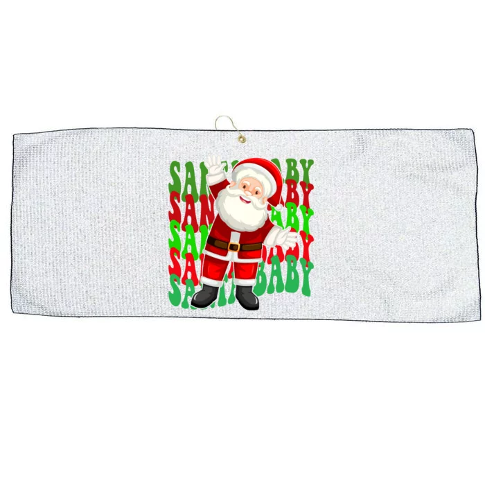 Santa Baby Retro Holiday Festive Cute Large Microfiber Waffle Golf Towel