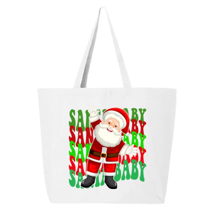 Santa Baby Retro Holiday Festive Cute 25L Jumbo Tote