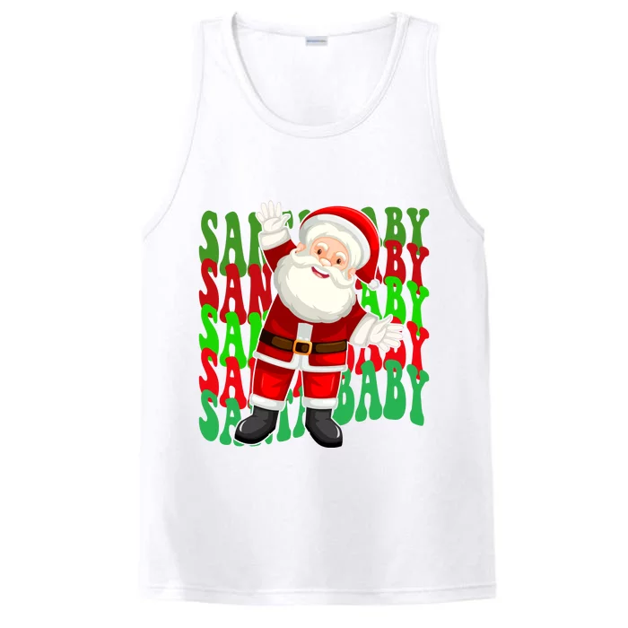 Santa Baby Retro Holiday Festive Cute Performance Tank