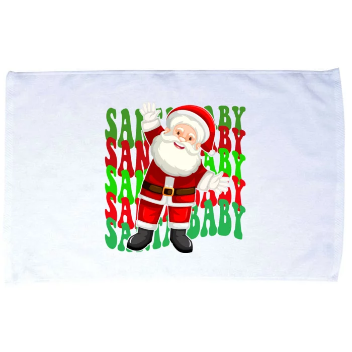 Santa Baby Retro Holiday Festive Cute Microfiber Hand Towel