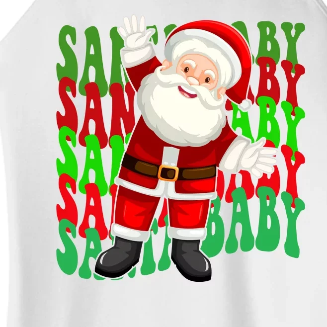 Santa Baby Retro Holiday Festive Cute Women’s Perfect Tri Rocker Tank