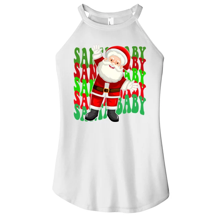 Santa Baby Retro Holiday Festive Cute Women’s Perfect Tri Rocker Tank