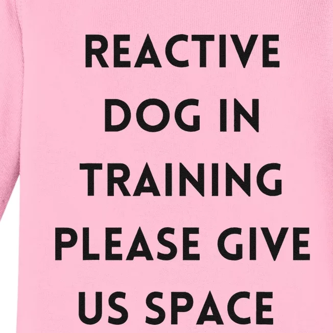 Stay Back Reactive Dog Walking Baby Long Sleeve Bodysuit