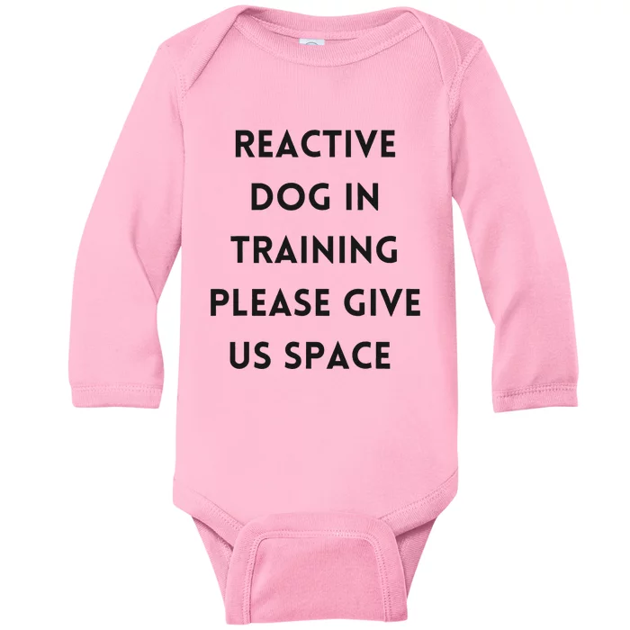 Stay Back Reactive Dog Walking Baby Long Sleeve Bodysuit