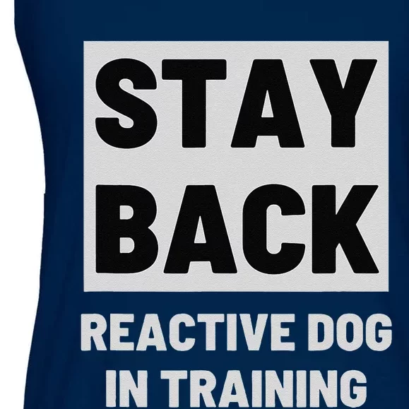 Stay Back Reactive Dog Walking Ladies Essential Flowy Tank