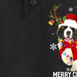 St Bernard Reindeer Xmas Light Christmas Ornaments Xmas Dog Dry Zone Grid Performance Polo