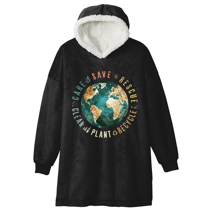 Save Bees Rescue Animals Recycle Plastic Hooded Wearable Blanket