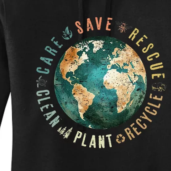 Save Bees Rescue Animals Recycle Plastic Women's Pullover Hoodie