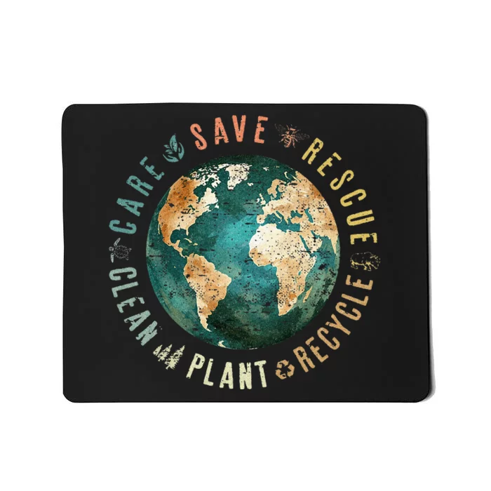 Save Bees Rescue Animals Recycle Plastic Mousepad