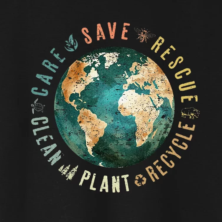 Save Bees Rescue Animals Recycle Plastic Women's Crop Top Tee