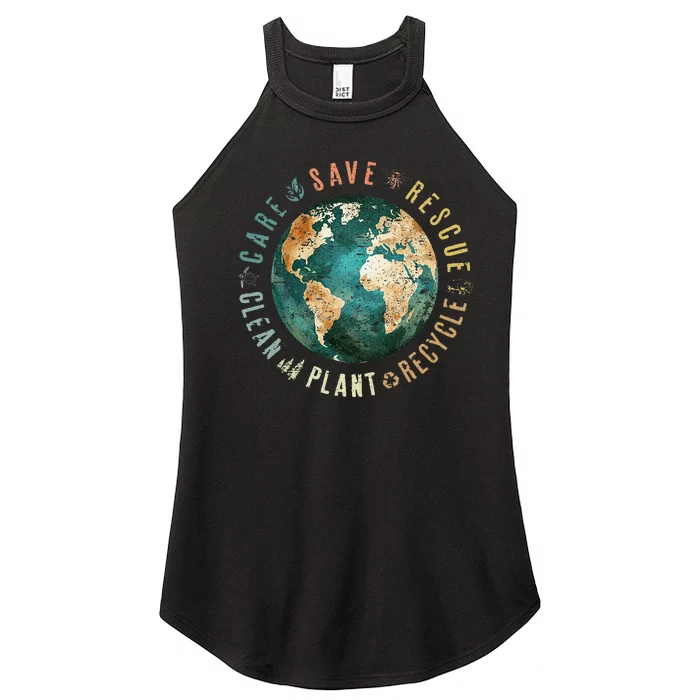 Save Bees Rescue Animals Recycle Plastic Women’s Perfect Tri Rocker Tank