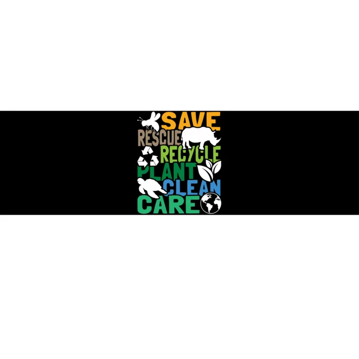 Save Bees Rescue Animals Recycle Plastic Earth Day Bumper Sticker