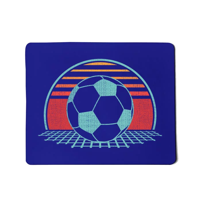 Soccer Ball Retro Vintage 80s Style Soccer Player Funny Gift Mousepad