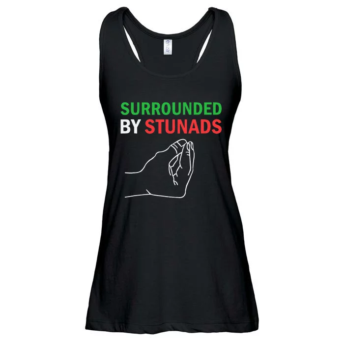 Surrounded By Stunads Funny Italian Sayings Ladies Essential Flowy Tank