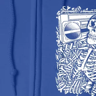 Skeleton Boombox Full Zip Hoodie