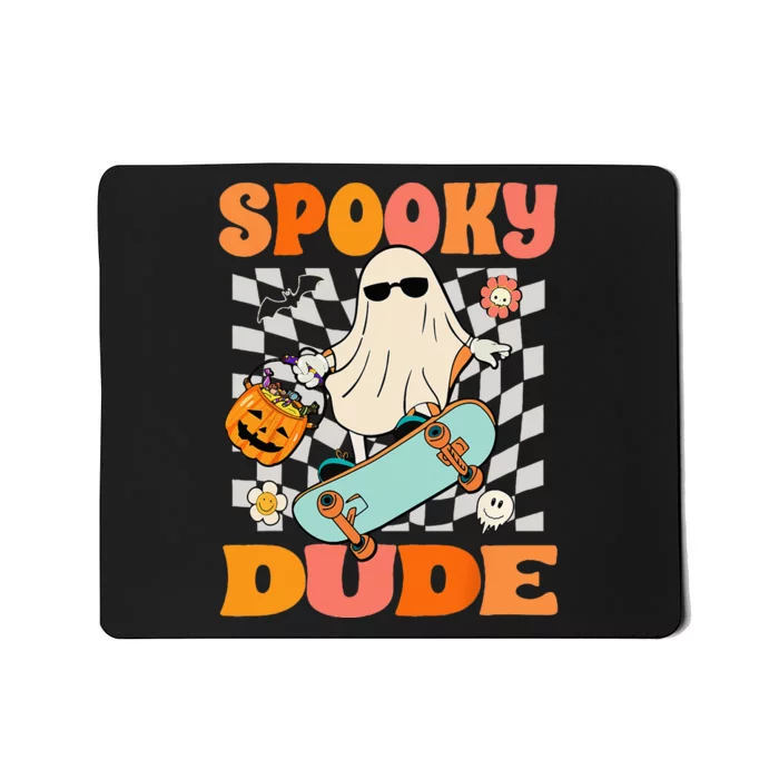 Skateboard Boo Spooky Jack O Lantern Halloween Costumes Mousepad