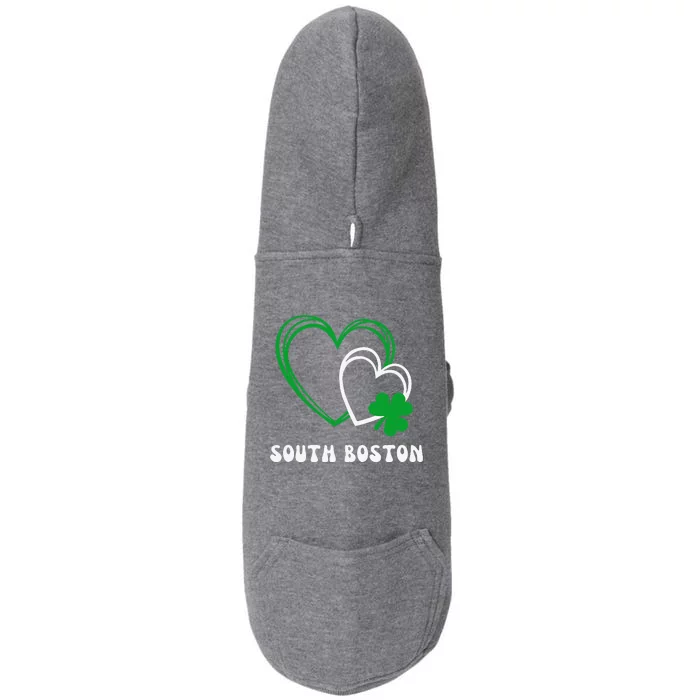 South Boston Southie Irish Shamrock St Patrick's Day Cute Doggie 3-End Fleece Hoodie