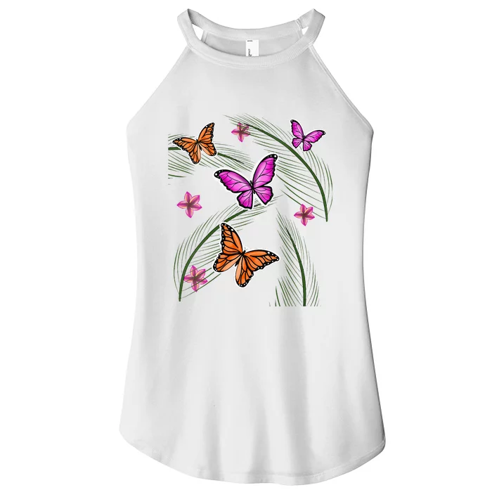 Sumer Butterflies Women’s Perfect Tri Rocker Tank