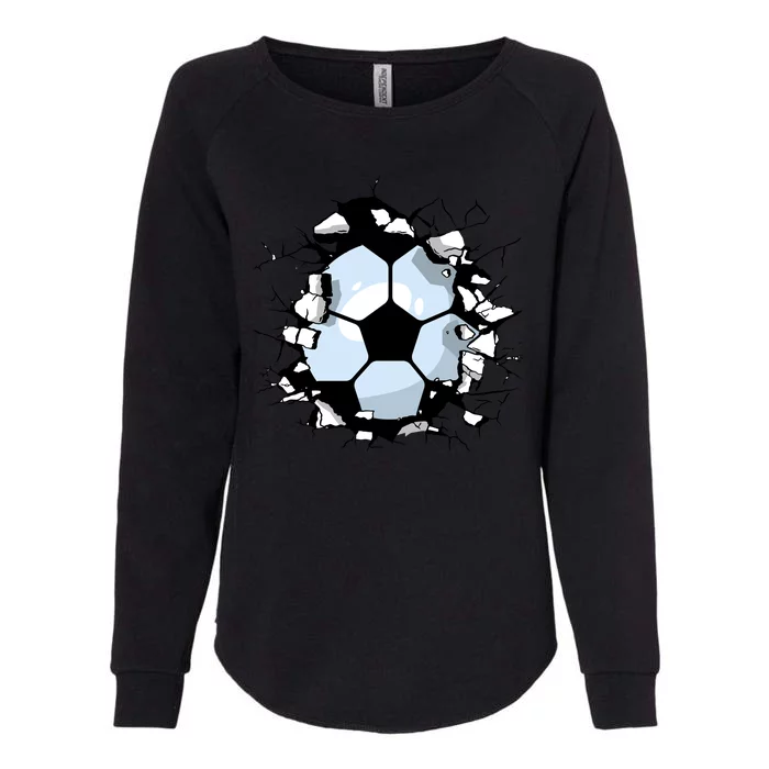 Soccer Ball Smash Womens California Wash Sweatshirt