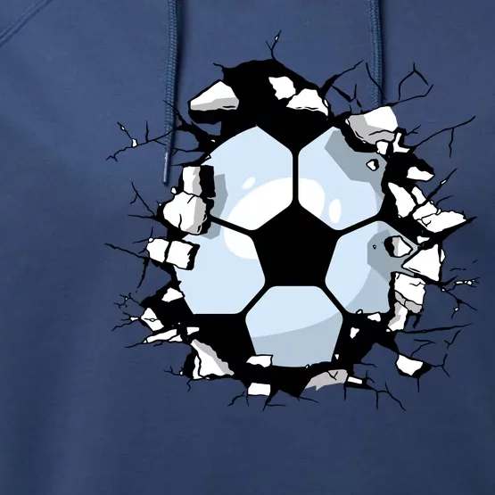 Soccer Ball Smash Performance Fleece Hoodie