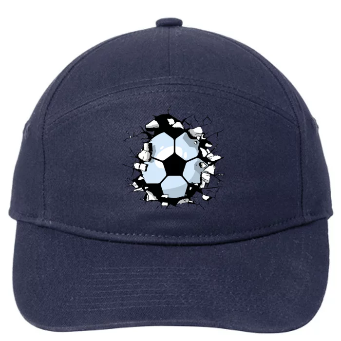 Soccer Ball Smash 7-Panel Snapback Hat