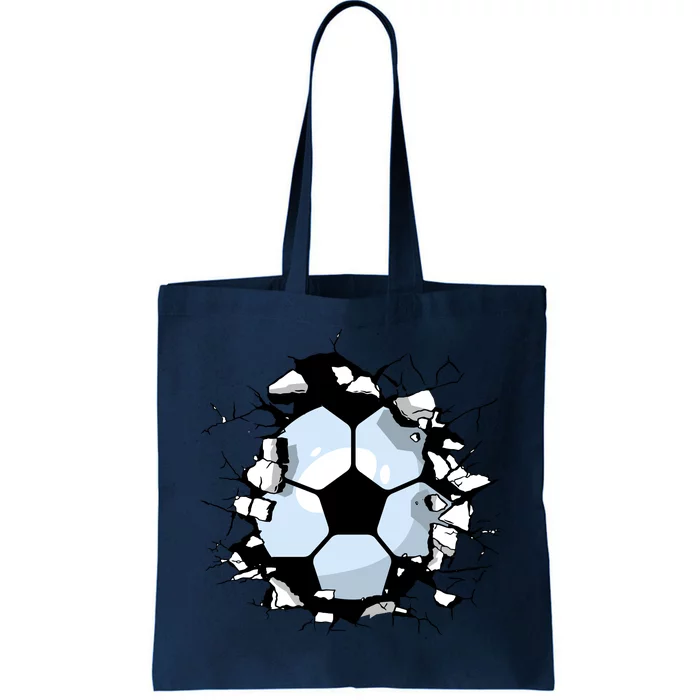 Soccer Ball Smash Tote Bag