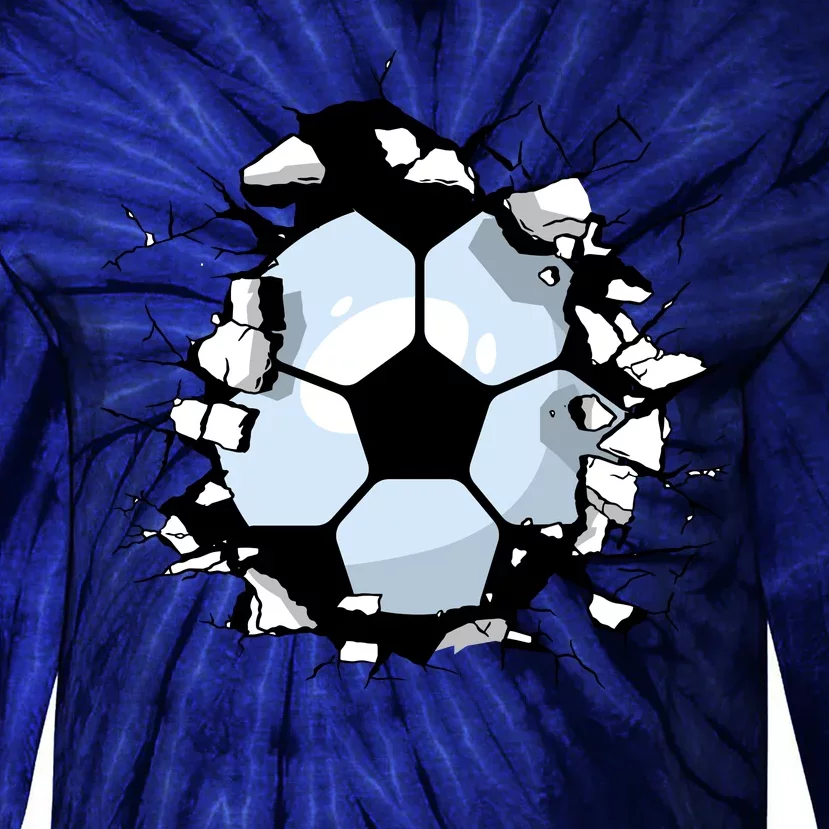 Soccer Ball Smash Tie-Dye Long Sleeve Shirt